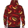 thumbnail image 7 of Uemuo Hot Chili Pattern Men's Hoodie - Casual Pullover Hoodie with Kangaroo Pocket, Stylish Hooded Sweatshirt for Everyday Wear-Large, 7 of 7