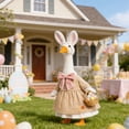 thumbnail image 6 of Porch Goose Outfits Idyllic Easter Goose Statue Dress and Hat Set, Bunny Ear Crown and Floral Tutu, 23 Inch Patio Garden Decoration, Spring Holiday Accent, 6 of 8