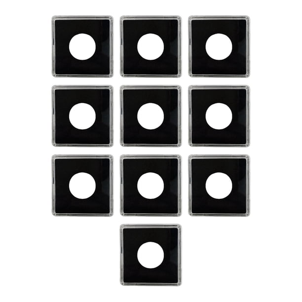 10 cápsulas porta monedas, estuche transparente portátil para coleccionar monedas 315 mm