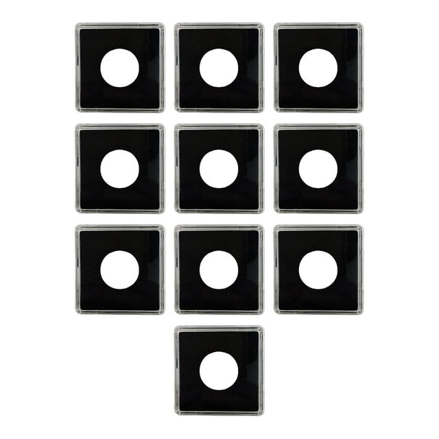 yuksok 10x Holder Clear Case Album for Collecting Display Collectors 31.5mm