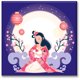 thumbnail image 1 of Cuadro Canva Pixtreats Geisha 40X40 cm, 1 of 4