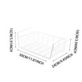 thumbnail image 3 of Under Shelf Durable Metal Wire Rack Hanging Shelf Storage Under Cabinet Organizer Shelf For Kitchen/Pantry/Bathroom/Desk (White) Easy To Use, 3 of 5