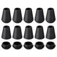 thumbnail image 1 of Unique Bargains 20Pack Plastic Cord Lock Bell End Stopper Cord End Lock Rope Fastener, Black, 1 of 5