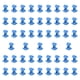 thumbnail image 1 of 50 aisladores para cercas eléctricas, ideales para jardín, agricultura y contención de mascotas. Azul, 1 of 9