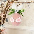 thumbnail image 5 of AZXY Easter Egg Bunny Ornament, Fuzzy Pink Plastic Easter Hanging Decoration, Bunny Egg with Ears & Floral Accents for Tree, Easter Party & Home Indoor Outdoor Decor, 5 of 6