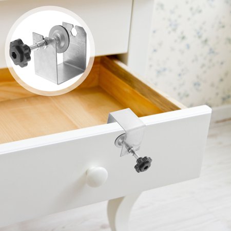 FRCOLOR Drawer Front Installation Clamps Cabinet Hardware Tool C Clamp for Trash Silver Stainless