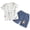 b147-White, variant on KPOPLK Toddler Baby Boy Summer Clothes for 6 12 18 24 Months 2T 3T 4T 5T 6T Cartoon Print T-Shirt Clothing +Shorts Sets Casual Truck Excavator Dinosaur Outfits(2-3 Years,White)