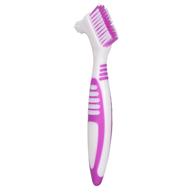 Portable Double-Sided Denture Toothbrush for False Teeth Cleaning