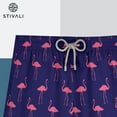thumbnail image 7 of Stivali Father Son Matching Swim Trunks - Flamingo Modern Swimming Trunk Set with Elastic Waistband - Daddy Son Bathing Suits 3T Blue, 7 of 7