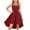 Wine, variant on WRKEKC Tulle Dress for Girls Sleeveless Solid Satin Bow Belt Mesh Overskirt Pageant Princess Dress for 5-16 Years