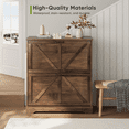 thumbnail image 4 of Semiocthome Shoe Cabinet with 2 Flip Drawers 16 Pairs,Narrow Shoe Storage Cabinet for Entryway,Walnut, 4 of 7