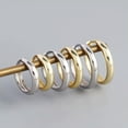 thumbnail image 5 of QQTDFG 925 Sterling Silver Plain Thin Dome Huggie Hoop Earrings F1105-Silver - 14 mm ( inner dia), 5 of 8