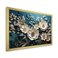 thumbnail image 2 of Designart "Orchid Dreams White and Blue Blossoms IV" Floral Framed Wall Art Decor - Modern Farmhouse Gold Abstract Floral Living Room Framed Canvas Art, 2 of 6