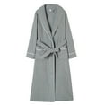 thumbnail image 4 of Men’s Fall Winter Velvet Fleece Nightgown Long Bathrobe Relaxed Fit Plush Soft Spa Robe Comfort Casual Long Towel Robe with Pockets for Mens, 4 of 7