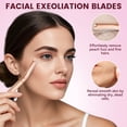 thumbnail image 4 of Rasuradora para cejas derloyo color oro rosa con 12 hojas de repuesto, 4 of 7