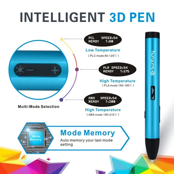 Stylo 3D/recharges de Filament de stylo 3D pgrade stylo d'impression 3D  Intelligent avec une expérience plus fluide stylos d'impression d'art 3D