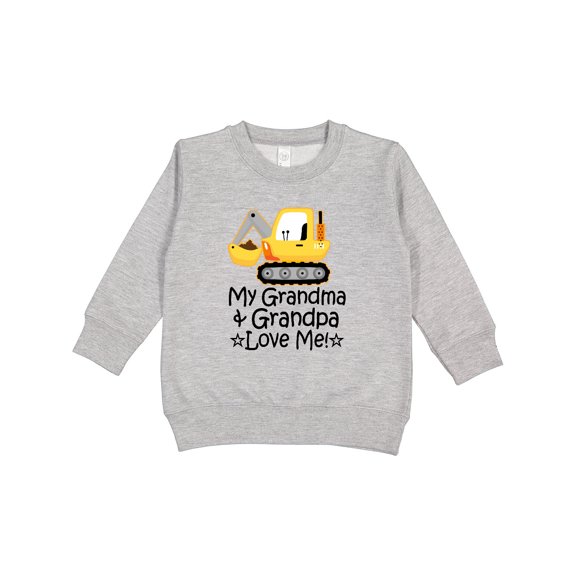 Inktastic Grandma and Grandpa Love Me Boys Truck Toddler Sweatshirt