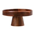 thumbnail image 1 of Bandeja de madera maciza para pastel, pedestal, para uso doméstico, bandeja para servir aperitivos, base alta para tartas de boda, postres, sushi, fru S, 1 of 9