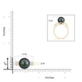 thumbnail image 4 of ANGARA Tahitian Cultured Pearl Ring with Cluster Diamonds in 14K Yellow Gold for Women | June Birthstone, Birthday, Anniversary, Jewelry Gift for Women | Pearl Ring, 4 of 8
