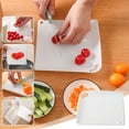 thumbnail image 2 of Small Cutting Board with Drain Hole Portable Plastic Mini Cutting Board Small Chopping Boards for Fruit Veggie Salad Vegetable RV Trailer Camper Camping Outdoor Dormitory, 2 of 8