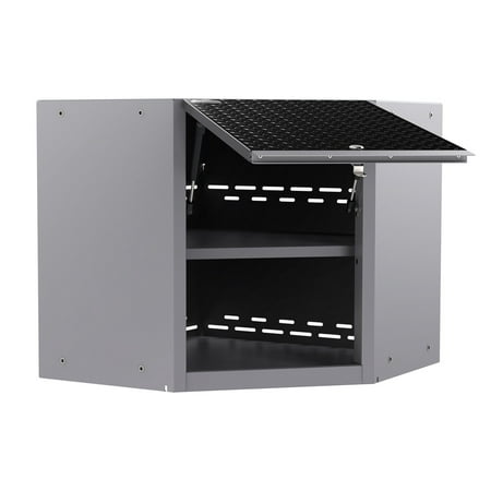 Newage Products Performance Plus 2 0 Diamond Plate Black Corner Wall Newage Products Performance Plus 2 0 Diamond Plate Black Corner Wall Cabinet