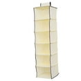 thumbnail image 1 of Bolsa de almacenamiento colgante para armario, 6 rejillas, color beige, 1 of 5