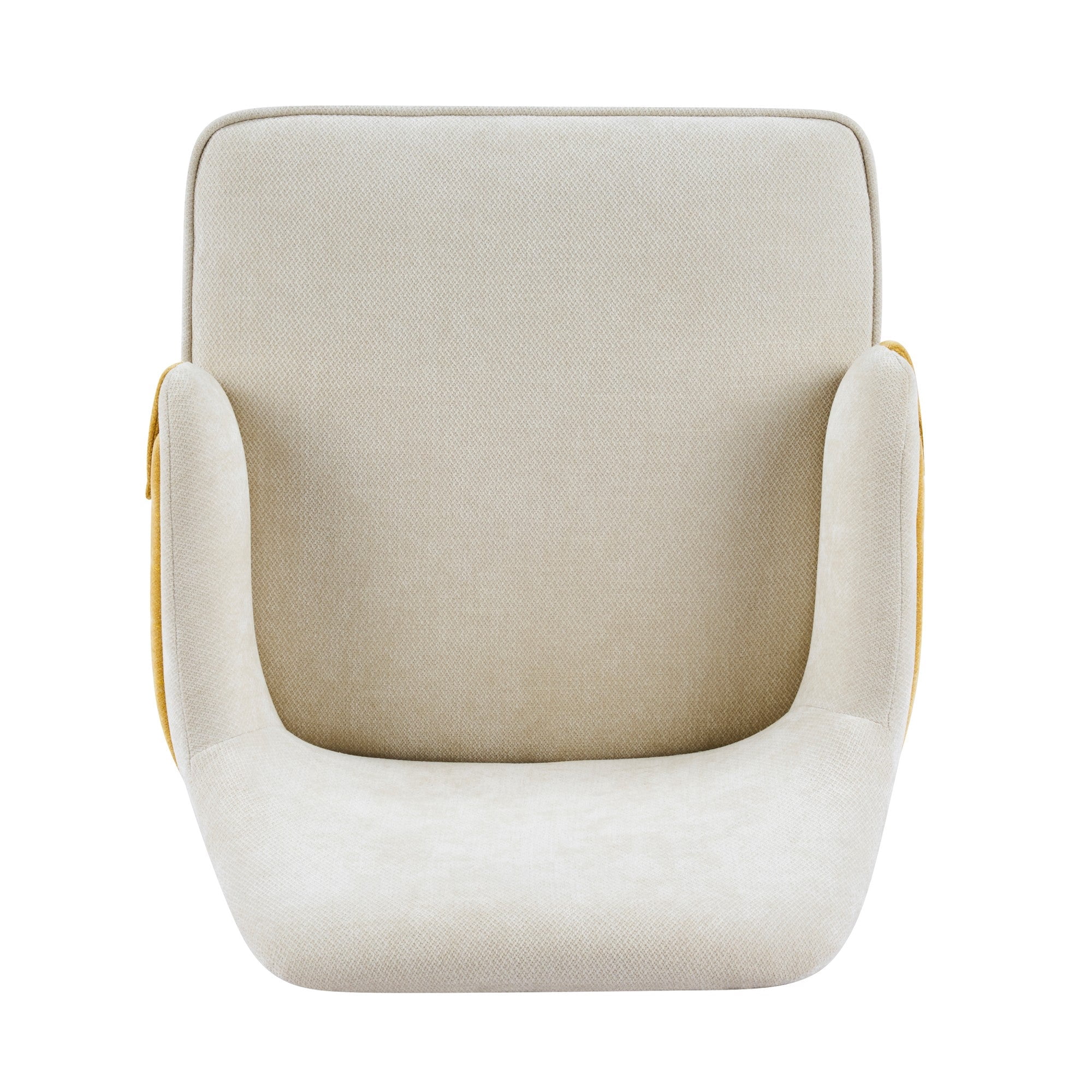 Sailvan Dining Chair Set of 2,Two-Tone Fabric Armchair with Sturdy Wood Frame,Modern Accent Chairs for Dining Room,300lbs Beige&Yellow