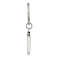thumbnail image 3 of Stainless Steel Brushed and Polished Grey Carbon Fiber Key Chain Measures 33.5x21.5mm Wide - Key Chain for Men, 3 of 5