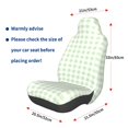 thumbnail image 3 of Balery Pistachio Green Checkboard Pattern Car Seat Cover - Soft & Breathable Front Premium Covers with Non-Slip Protector Fits Most Automotive, Vans, SUVs, Trucks - 1 Unit, 3 of 5