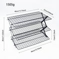 thumbnail image 3 of 3-Tier Collapsible Rack, Adjustable Settings, High Load-Bearing, for Camping Barbecues Kitchen Storage, 3 of 5