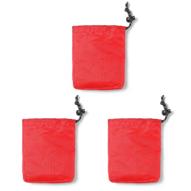Bolsas de almacenamiento para acampar con cordón, bolsa EDC para viajes al aire libre, bolsa para artículos varios (3 piezas)