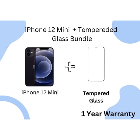 Restored Apple iPhone 12 mini - Fully Unlocked - 256 GB Black (Refurbished)