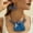 BLUE, variant on African Statement Necklace Earrings Set For Women Tribal Fashion Costume Jewelry Sets Big Resin Pendant Necklace Collar Choker Handmade Accessories