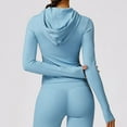 thumbnail image 4 of Camiseta con capucha de secado rápido para Yoga, camiseta de manga larga para entrenamiento y Yoga, camiseta ajustada para gimnasio y Fitness, camisetas deportivas para correr, 4 of 5
