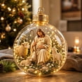 thumbnail image 6 of Illuminated Scripture Keepsake Ornament, Lighted Hanging Decoration with Bible Verse, Religious Themed Holiday Ornament, Transparant Ball with 2D Flat Sheet for Christmas Tree Home Display, 6 of 7