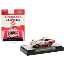 1970 Nissan Fairlady Z432 RHD #3 White w/Red Stripes "Yokohama G.T. Special" Ltd Ed 1/64 Diecast Model Car by M2 Machine
