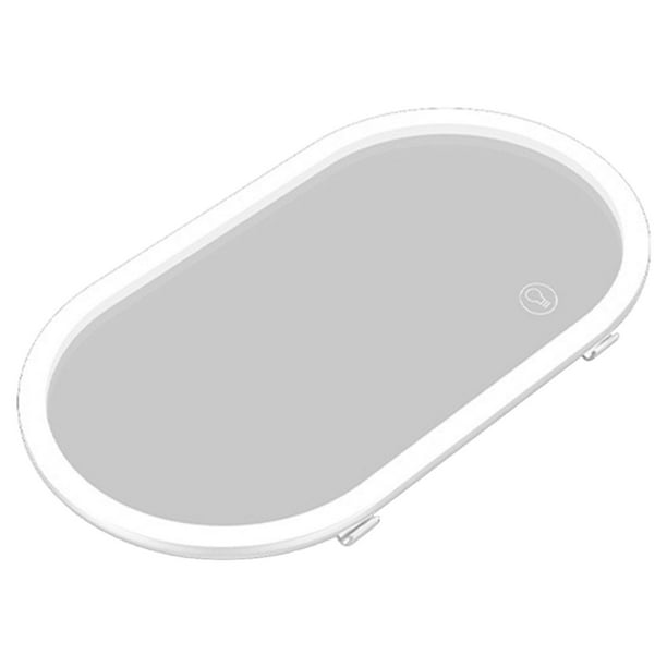 Espejo de tocador Sunnimix Espejo de maquillaje recargable por USB con Atenuación para coche Blanco