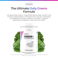 thumbnail image 3 of Livingood Daily Greens & Superfood Powder, Super Greens for Gut Health, Green Juice Powder with Spirulina, Chlorella, and Digestive Enzymes, Probiotics for Digestive Support, Unflavored, 30 Servings, 3 of 8