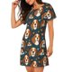 thumbnail image 2 of Disketp Cute Puppy para Camisón Corto de Manga Corta para Mujeres, Camisón Cómodo con Escote Redondo, Bonito y Confortable, 2 of 6