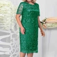 thumbnail image 2 of QIPOPIQ Robes Formelles pour Femmes Robes Formelles Manches Courtes Grande Taille Robe d'Été Brodée Dentelle Cocktail Fête Offres 2023, 2 of 6