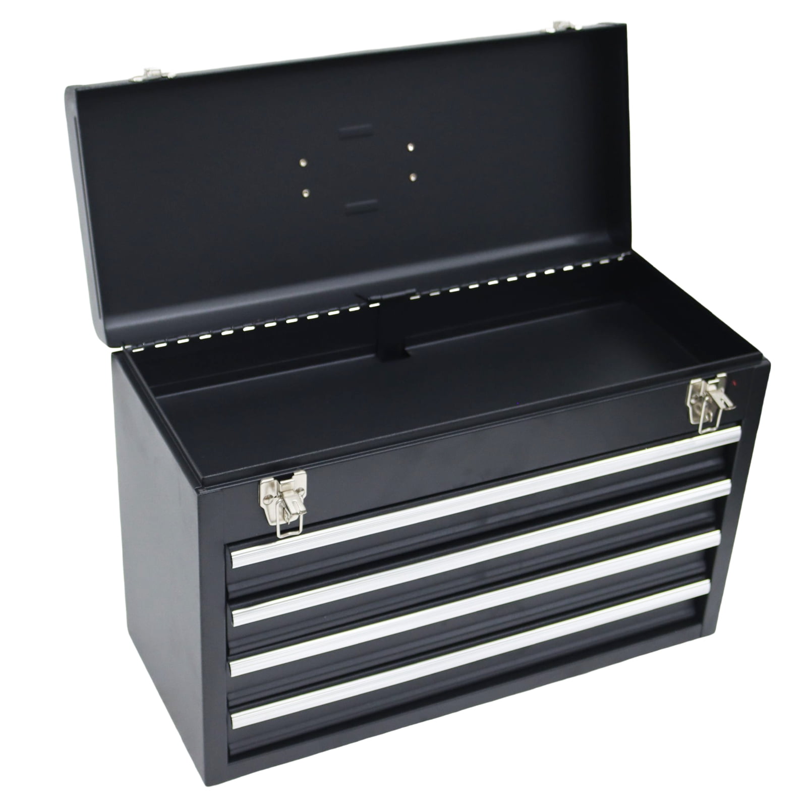 Multi-function 4 Drawers Tool Box Portable 4 Drawers Tool Box Storage Cabinet Tool Storage Box Black