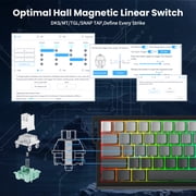 ATTACK SHARK X68 HE Rapid Trigger Keyboard Magnetic Switch 60% Wired 8KHz Magnetic Keyboard With 0.01mm RT Accuracy, Support RT/Snap Tap/DKS/MT/TGL
