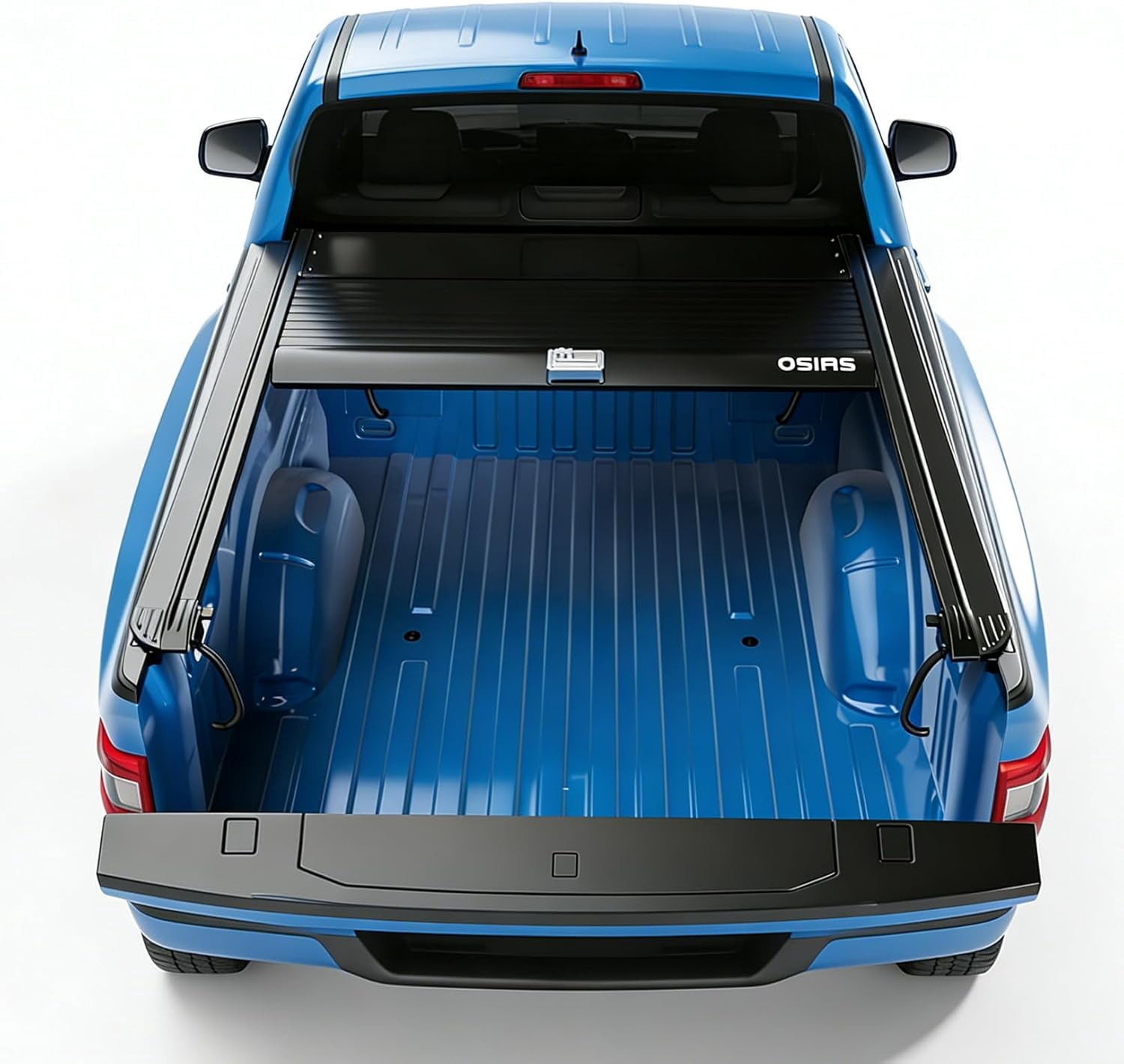 OSIAS Retractable Hard Truck Bed Tonneau Cover for 2013–2023 Toyota Tacoma 5FT (60.5") Bed, Aluminum Sliding Cover with Combination Lock, Waterproof, No-Drill Installation