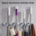 thumbnail image 2 of Mop Holder Rack Punch-free Movable Hanger Buckle Clip Design ABS Wall Hanging Broom Organizer for Ga, 2 of 4