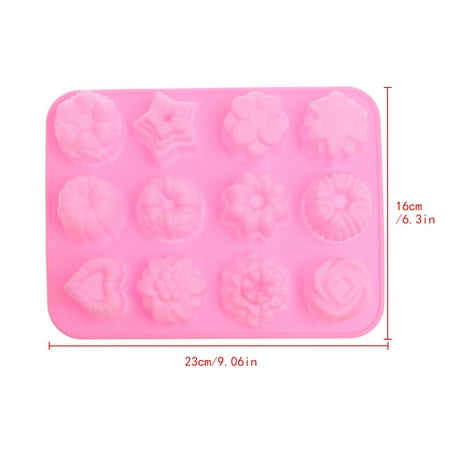 

Multi Flower 12 Lattices Silicone 3D Cake Jelly Pudding Chocolate Mold DIY Tool