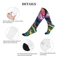 thumbnail image 5 of Lsque Colorful Mushroom Pattern Sport Compression Socks for Men & Women 15-20 mmHg Knee High Nurse Pregnant Running Medical and Travel Athletic, 5 of 6