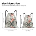thumbnail image 4 of Drawstring Backpack - Tropical With Flamingos Splash Proof Small Drawstring Gym Bag for Women Men, Cinch Sports String Bag Backpack for Travel Swimming Beach, 4 of 8