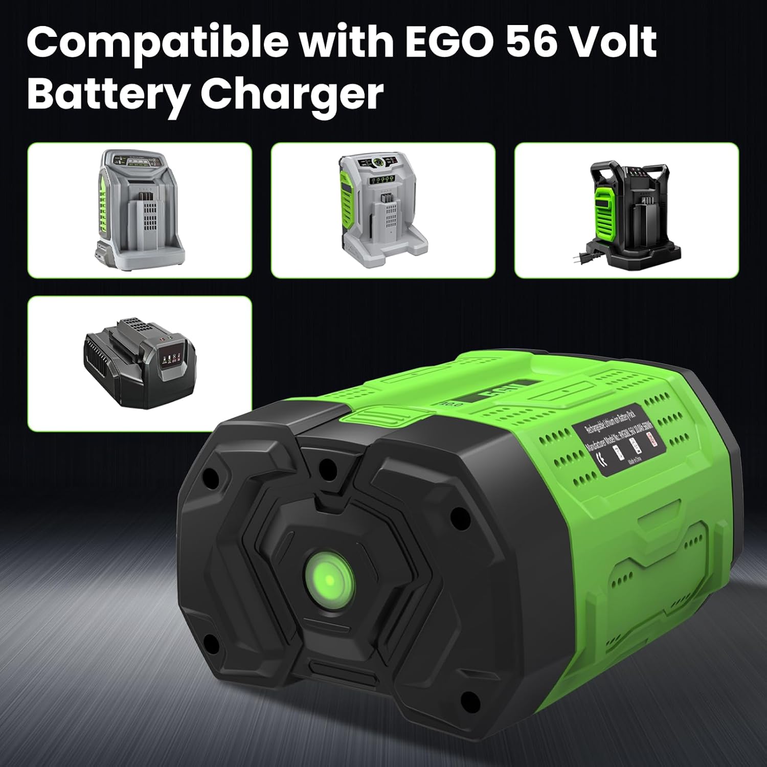 2 Pack 56V 10.0Ah Replacement Battery for EGO BA2800 BA2800T BA4200 Compatible with EGO 56 Volt CS1604 CS1804 CS1403 Power Tools and Chargers