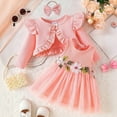 thumbnail image 2 of Gaexia Baby Girl Sets 6-9 Months Baby Girl Thanksgiving Outfit Bodysuit+Tutu Skirt+Headband Clothes Set Christmas Clothes,Z15-Red,9-12 Months, 2 of 7