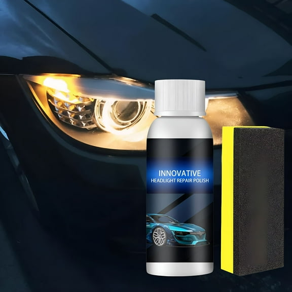 RAGUPEL Car Headlight Polishing Liquid, Headlight Renewal Headlight Repair Refurbishment Fluid, Headlight Polisher with sponge